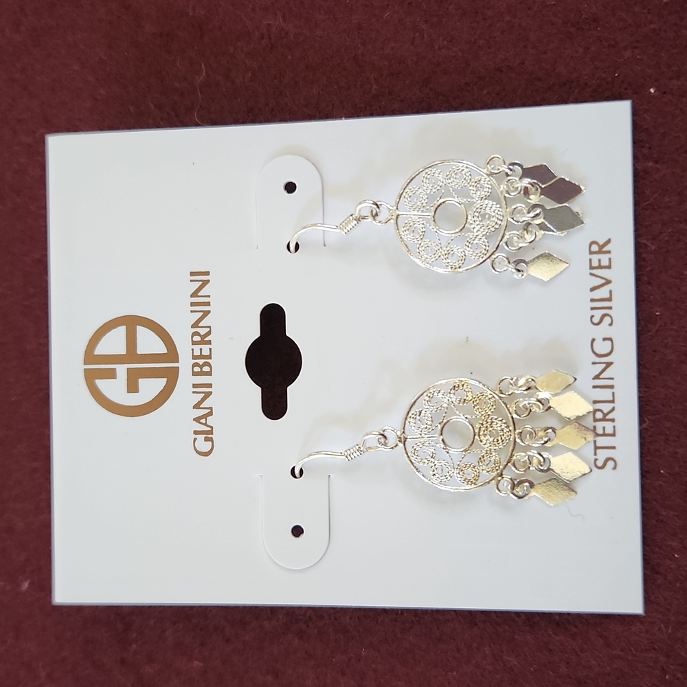 Giani Bernini Filigree Dangle Drop Earrings in Sterling Silver